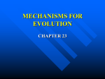 mechanisms for evolution