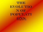 Chapter 11 Evolution of Populations