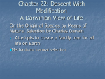 Chapter 22: Descent With Modification A Darwinian View