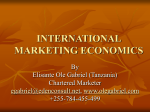 INTERNATIONAL MARKETING ECONOMICS