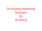 Developing Marketing Strategies