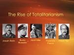 The Rise of Totalitarianism