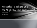 Historical Background for Night by Elie Wiesel