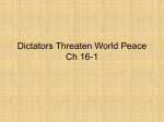 Dictators Threaten World Peace Ch 16-1