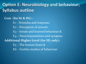 E1 – Stimulus and response - IBDPBiology-Dnl