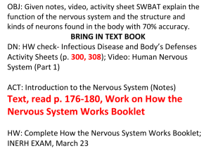 Nervous System - Hicksville Public Schools / Homepage