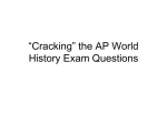 “Cracking” the AP World History Exam Questions