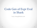 Code Gen of Expr Evaluation in Shark