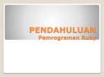 PENDAHULUAN Pemrograman Ruby