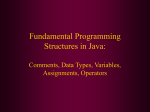 Chapter 2 - Java Programming Fundamentals