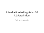 Introduction to Linguistics 7