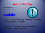 Counselor`s Word of the Week