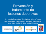 J.T. Prevención y tratamiento de lesiones deportivas