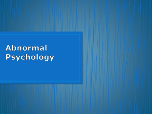 Abnormal Psychology