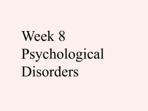 Psychological Disorders