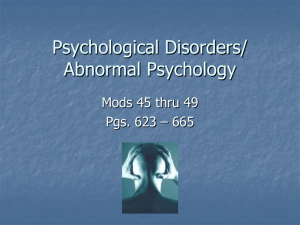 Psychological Disorders