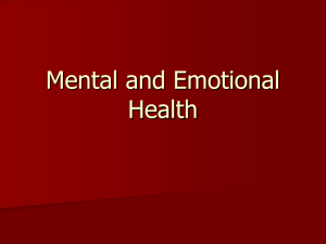 Mental and Emotional Health