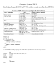 Computer Systems HW #1