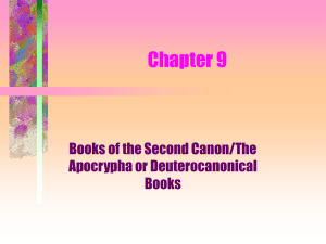 CH.9.Books of the Second Canon.Apocrypha