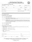 Illinois Department of Public Health PROOF OF SCHOOL DENTAL EXAMINATION FORM /