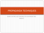 PROPAGANDA TECHNIQUES