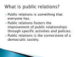 What is public relations?