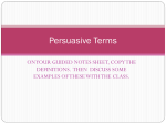 Persuasive Terms