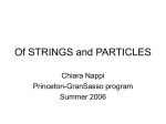 Of STRINGS and PARTICLES