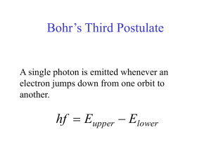 Bohr´s Third Postulate