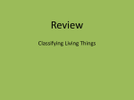 Classifying Living Things