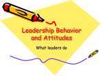 Leadership Behavior and Attitudes