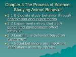 Chapter 3 The Process of Science: Studying Animal Behavior