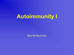 Autoimmunity I - University of Arizona