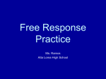 Free Response Practice