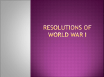 Resolutions of World War I