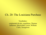 Ch. 20: The Louisiana Purchase