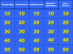 Colonial Period Jeopardy