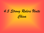 4.5 Strong Rulers Unite China