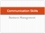 Communication Skills