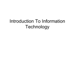 1 Introduction To Information Technology