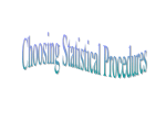 Parametric Statistics