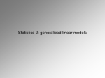 Statistics 2: generalized linear models