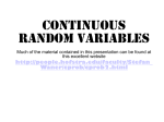 continuous random variable