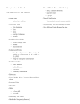 • Bernoulli Trials (Binomial Distribution) Concepts to know for Exam 3