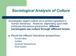 Sociological Analysis of Culture