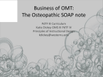 Business of OMT: The Osteopathic SOAP note