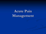 Acute Pain Management