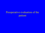 Preoperative evaluation of the patient