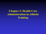 Chapter 2: Health Care Administration in Athletic Training