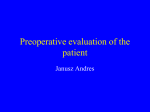 Preoperative evaluation of the patient